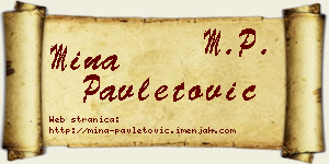 Mina Pavletović vizit kartica